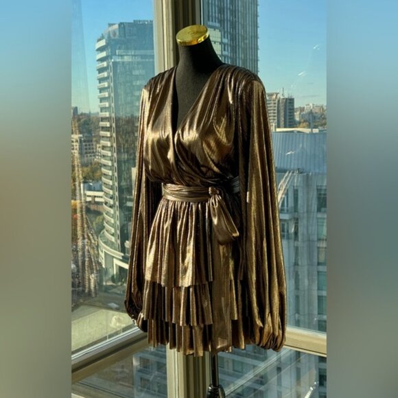 🆕 BRONX & BANCO 🧿 NWOT Bellerose Ruffled Mini Dress, Sz L / US 8 - Picture 4 of 16